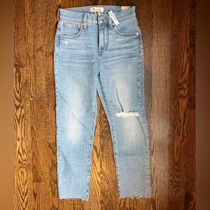 Madewell NWT the perfect vintage jean coney wash destroyed edition 25 petite